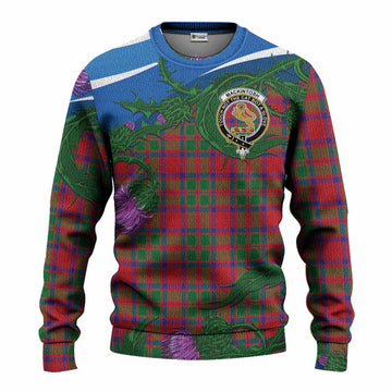 MacKintosh (McKintosh) Tartan Family Crest Knitted Sweater Thistle in Minimalism