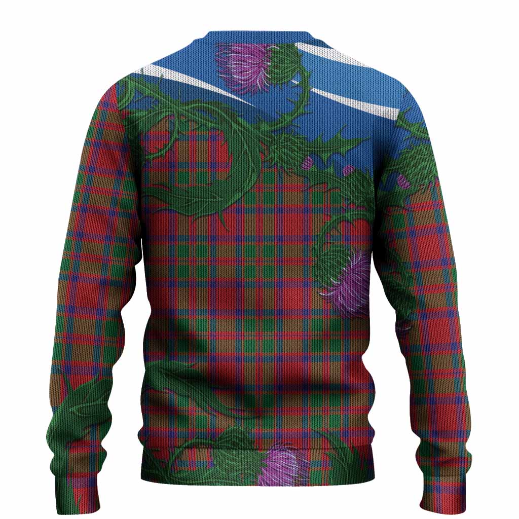 MacKintosh (McKintosh) Tartan Family Crest Knitted Sweater Thistle in Minimalism