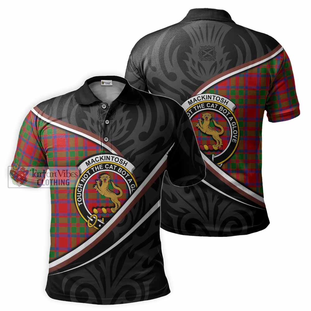 MacKintosh (McKintosh) Tartan Family Crest Polo Shirt Celtic Scottish Thistle Floral - Tartan Vibes Clothing