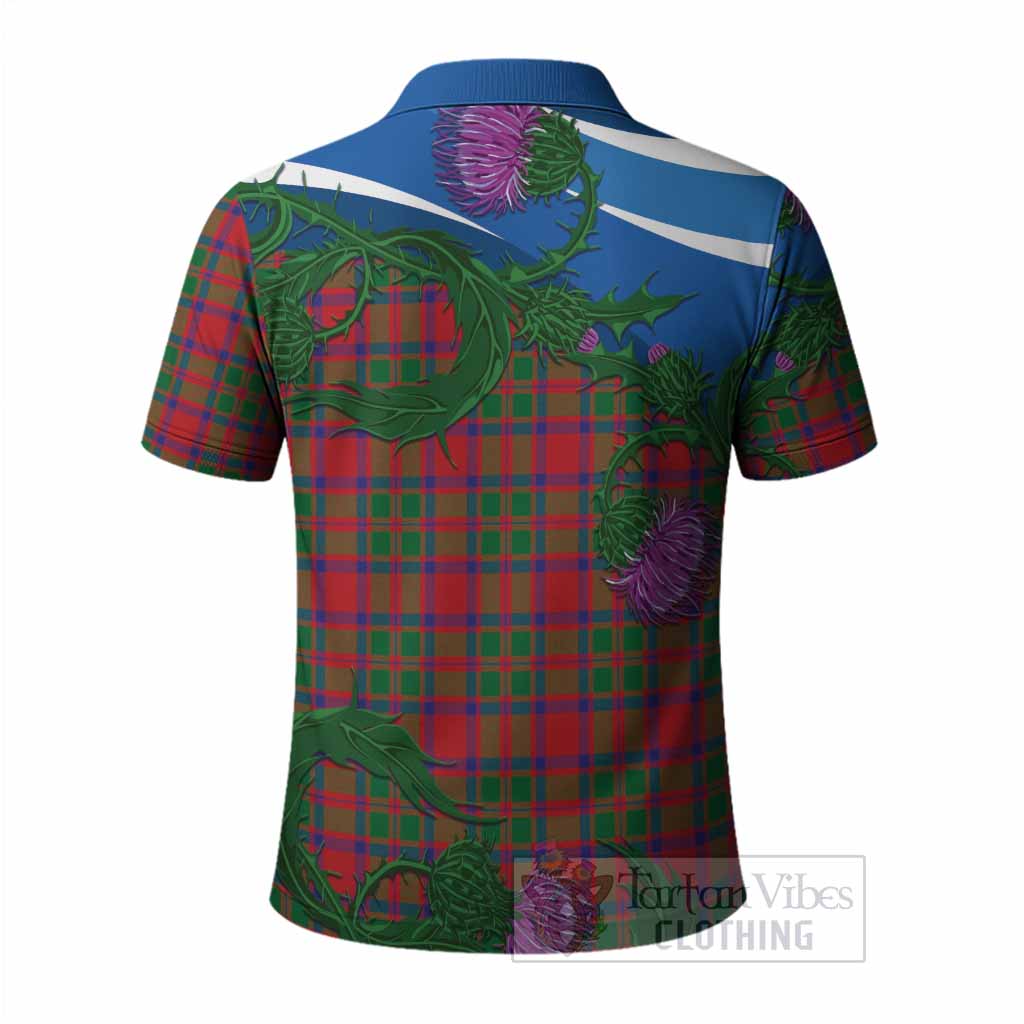 MacKintosh (McKintosh) Tartan Family Crest Polo Shirt Thistle in Minimalism