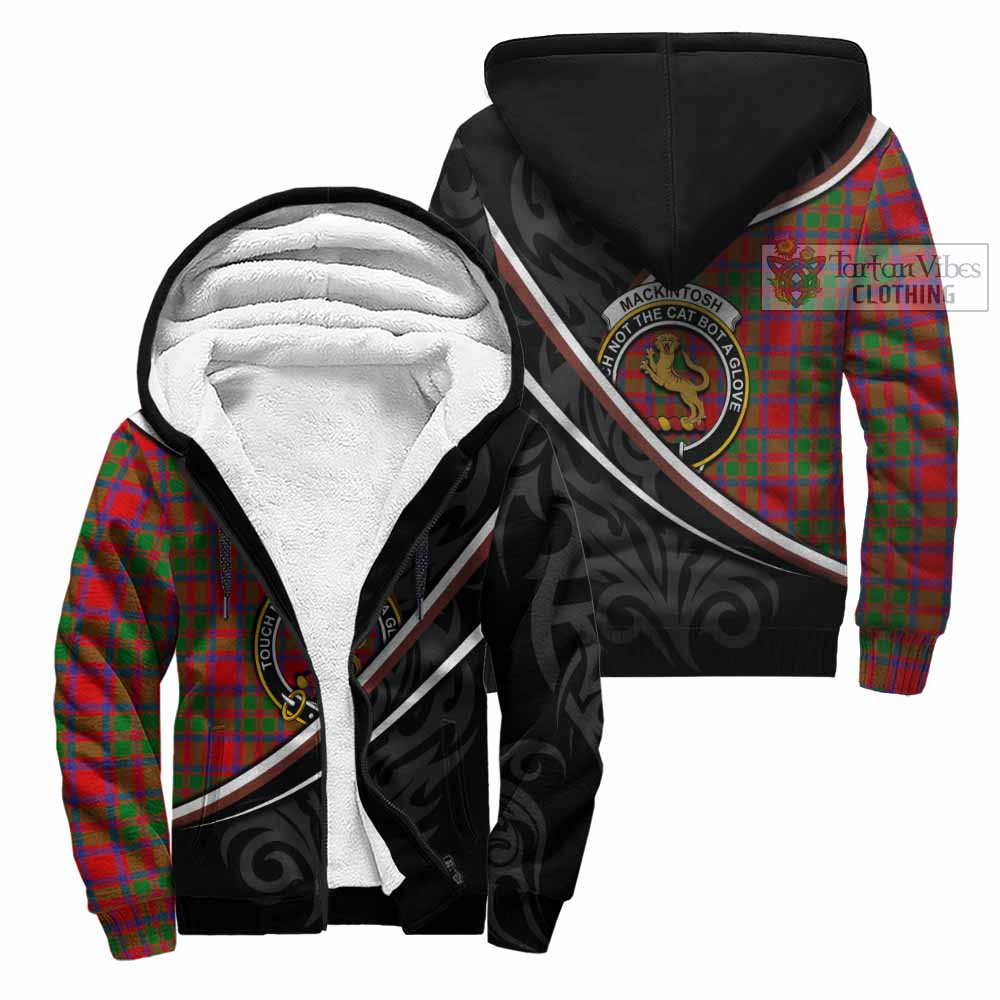 MacKintosh (McKintosh) Tartan Family Crest Sherpa Hoodie Celtic Scottish Thistle Floral - Tartan Vibes Clothing