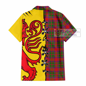 MacKintosh (McKintosh) Tartan Family Crest Short Sleeve Button Shirt Lion Rampant Honor - Tartan Vibes Clothing
