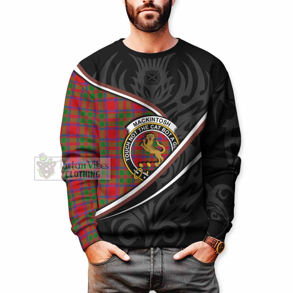 MacKintosh (McKintosh) Tartan Family Crest Sweatshirt Celtic Scottish Thistle Floral - Tartan Vibes Clothing