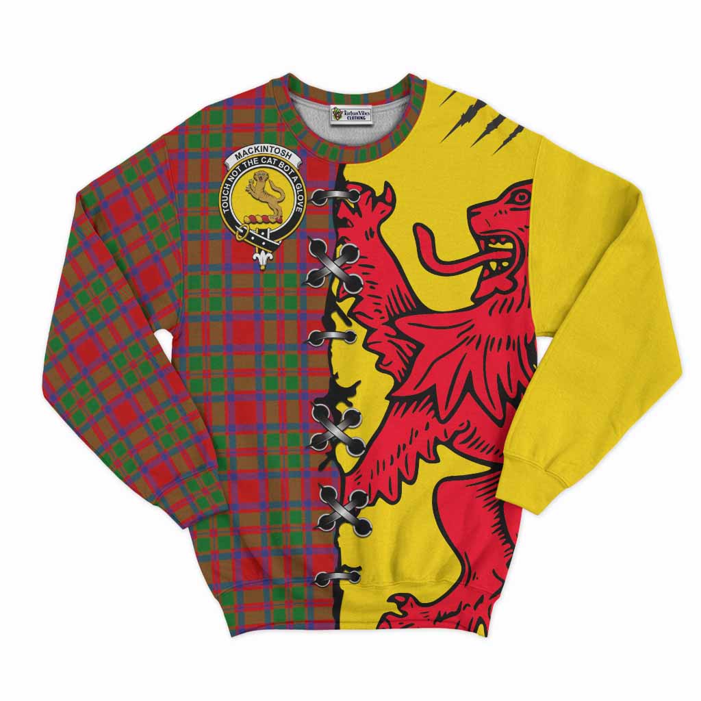 MacKintosh (McKintosh) Tartan Family Crest Sweatshirt Lion Rampant Honor - Tartan Vibes Clothing