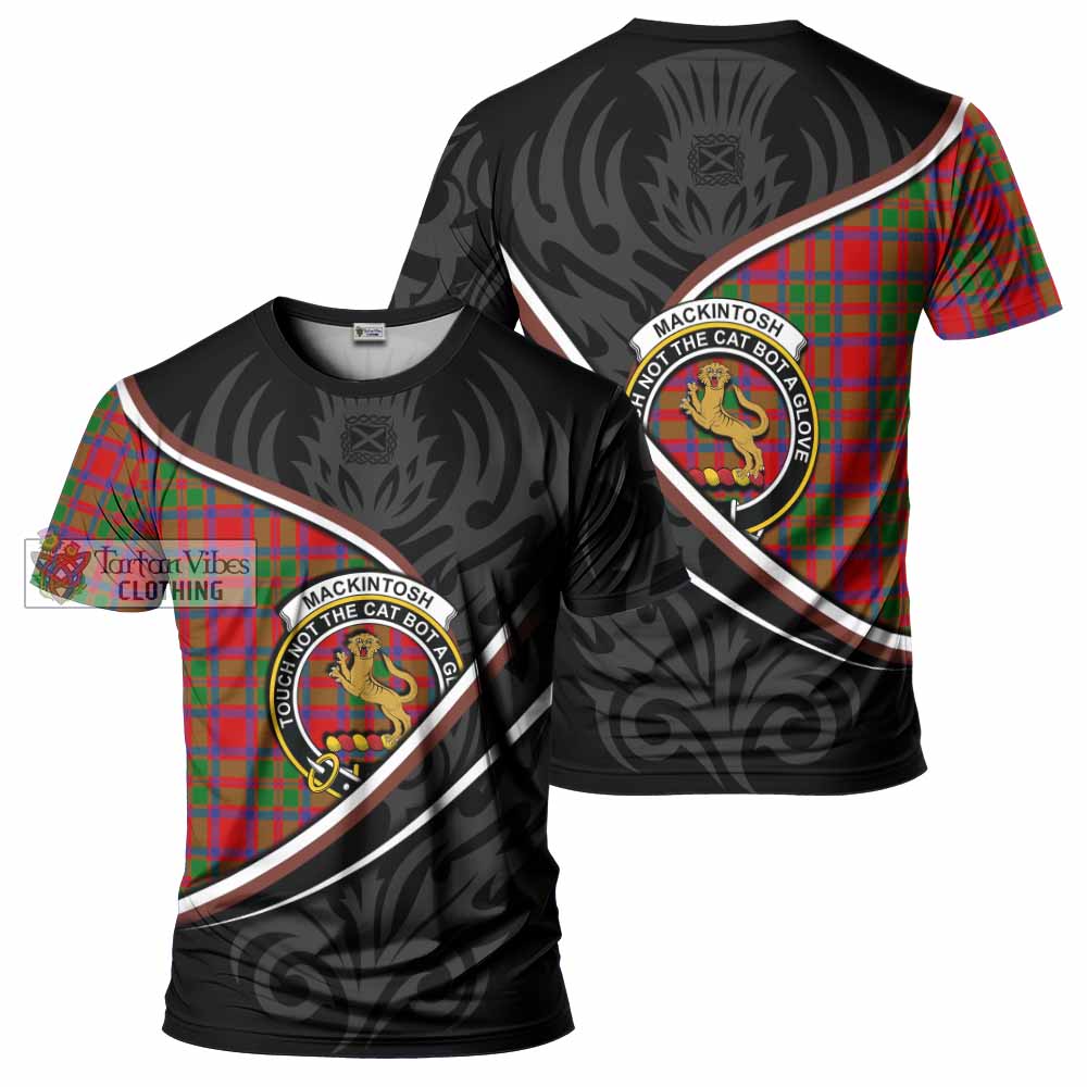 MacKintosh (McKintosh) Tartan Family Crest T-shirt Celtic Scottish Thistle Floral - Tartan Vibes Clothing