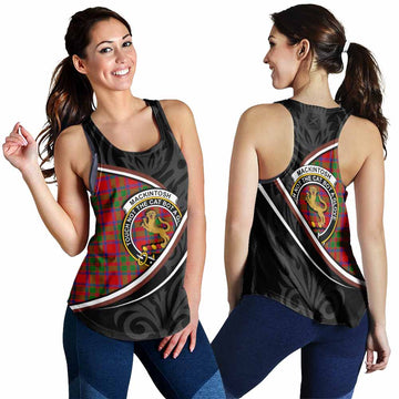 MacKintosh (McKintosh) Tartan Family Crest Women Racerback Tanks Celtic Scottish Thistle Floral - Tartan Vibes Clothing