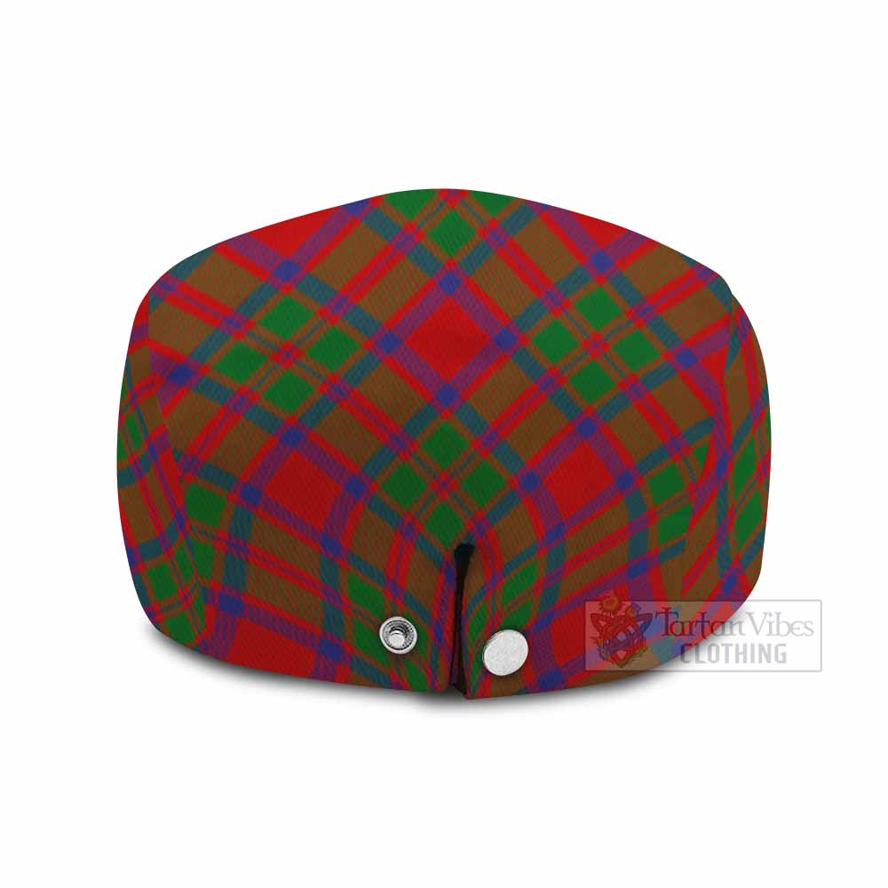 MacKintosh (McKintosh) Tartan Flat Cap, Jeff Cap Cross Style with Family Crest - Tartan Vibes Clothing