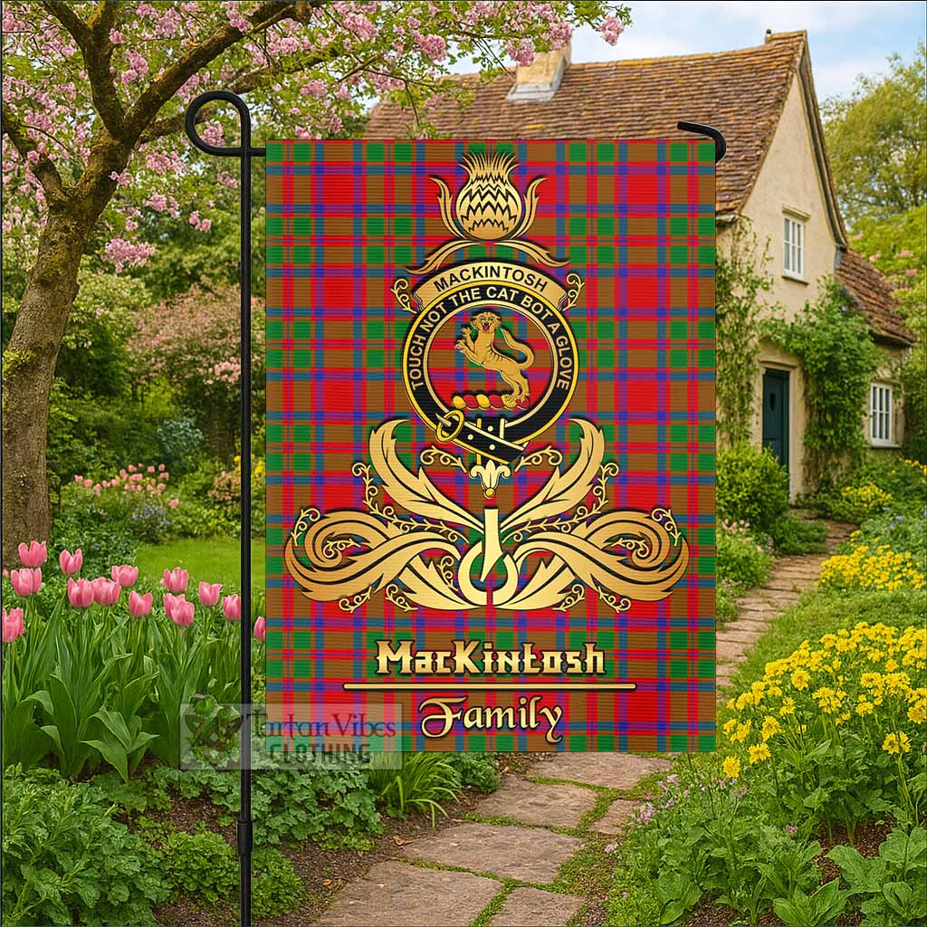 MacKintosh (McKintosh) Tartan Garden Flag with Highland Thistle Cherish Family Crest Style - Tartan Vibes Clothing