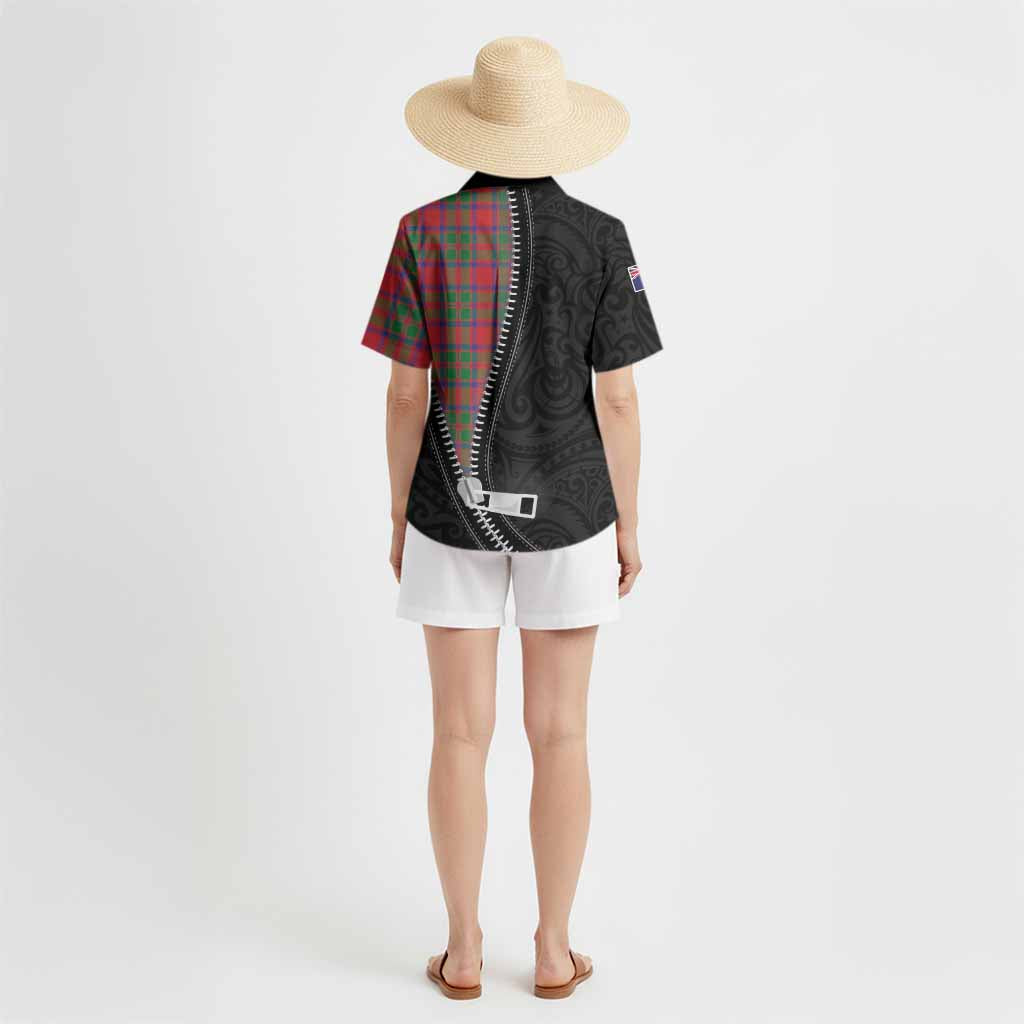 MacKintosh (McKintosh) Tartan Hawaiian Shirt New Zealand Pattern Unique Zipper Stylized