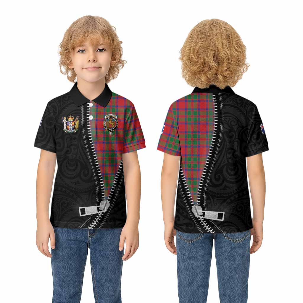 MacKintosh (McKintosh) Tartan Kid Polo Shirt New Zealand Pattern Unique Zipper Stylized