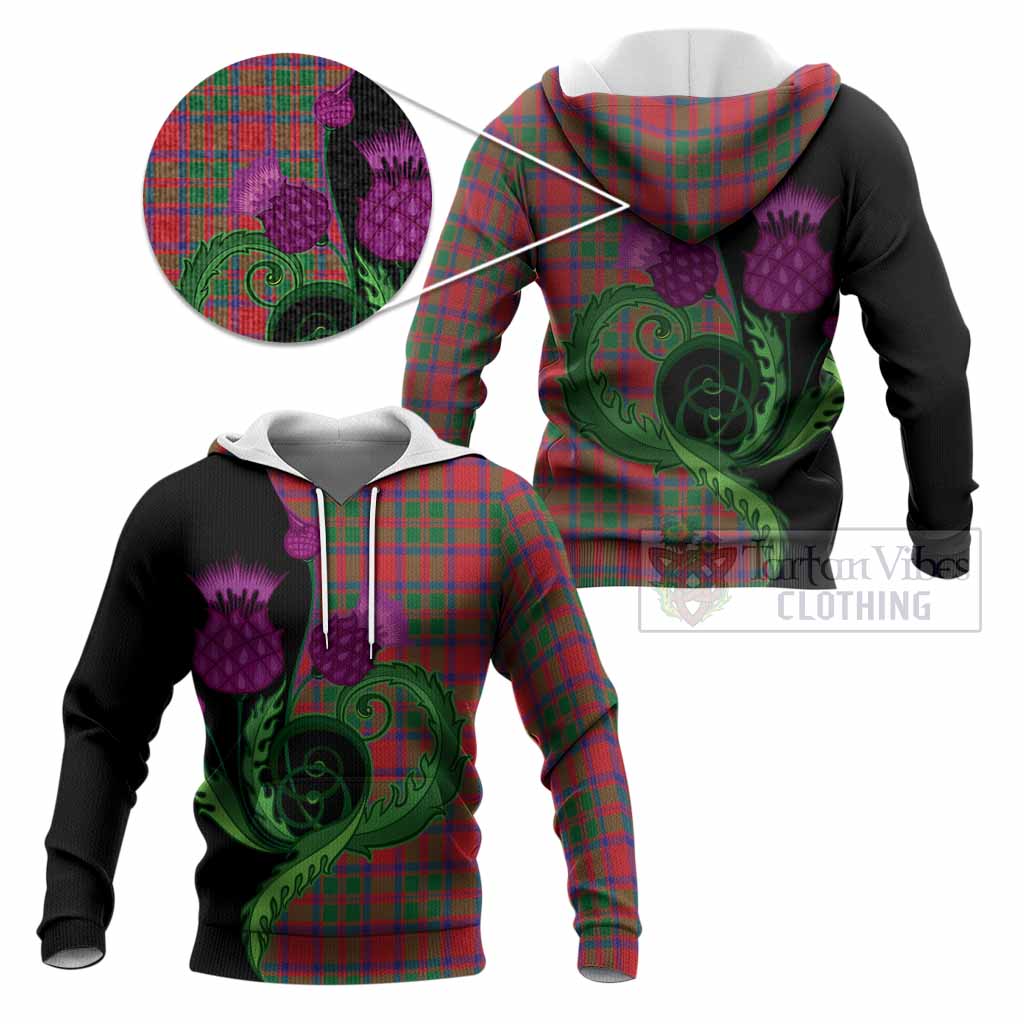 MacKintosh (McKintosh) Tartan Knitted Hoodie Traditional Scottish Thistle