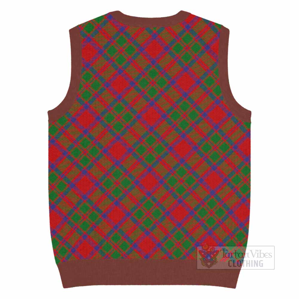 MacKintosh (McKintosh) Tartan Knitted V-Neck Vest with Family Crest Cross Style
