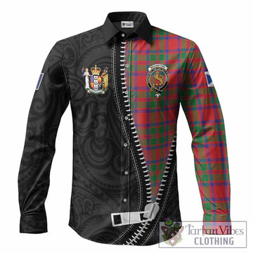 MacKintosh (McKintosh) Tartan Long Sleeve Button Shirts New Zealand Pattern Unique Zipper Stylized