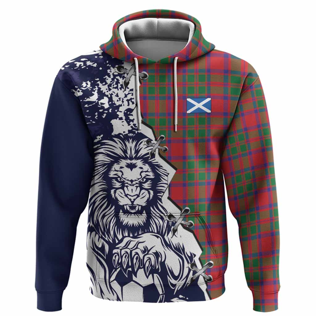 MacKintosh (McKintosh) Tartan Scottish Hoodie Angry Lion With Soccer Ball Style