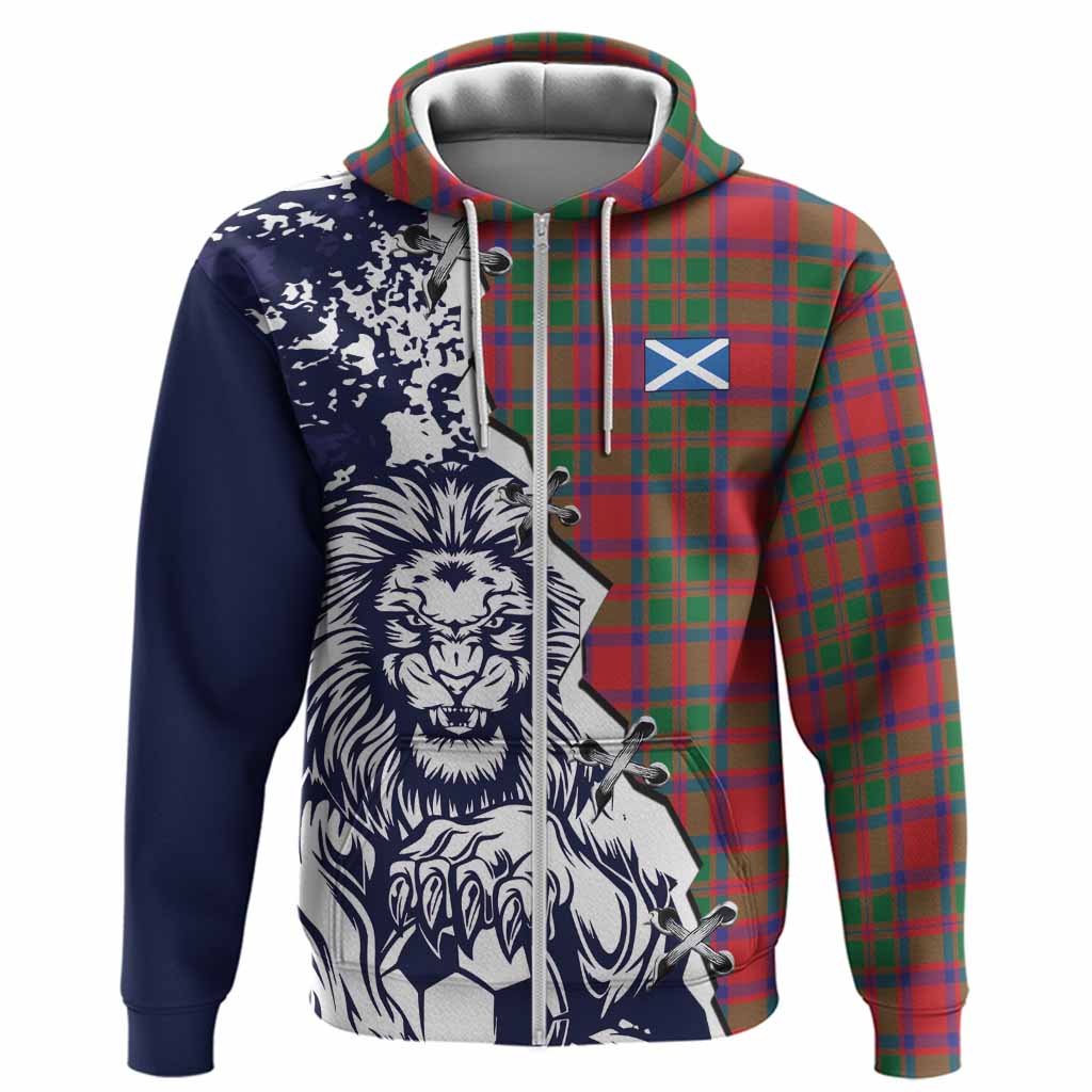 MacKintosh (McKintosh) Tartan Scottish Hoodie Angry Lion With Soccer Ball Style