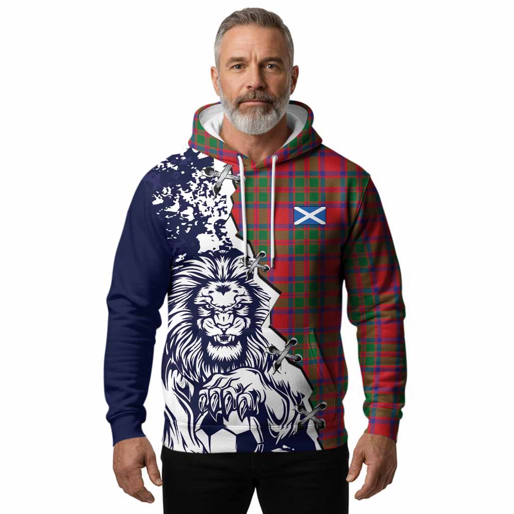 MacKintosh (McKintosh) Tartan Scottish Hoodie Angry Lion With Soccer Ball Style