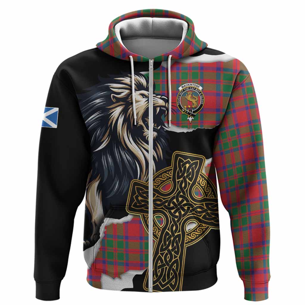 MacKintosh (McKintosh) Tartan Scottish Hoodie Lion Celtic Heritage