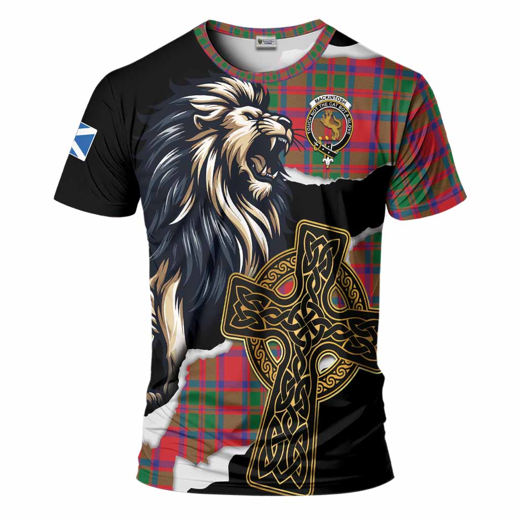 MacKintosh (McKintosh) Tartan Scottish T-Shirt Lion Celtic Heritage