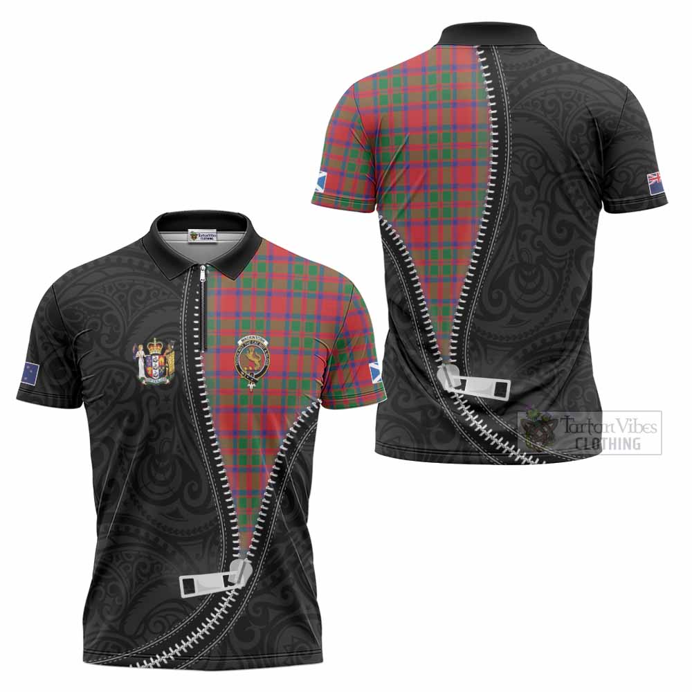 MacKintosh (McKintosh) Tartan Zipper Polo Shirt New Zealand Pattern Unique Zipper Stylized