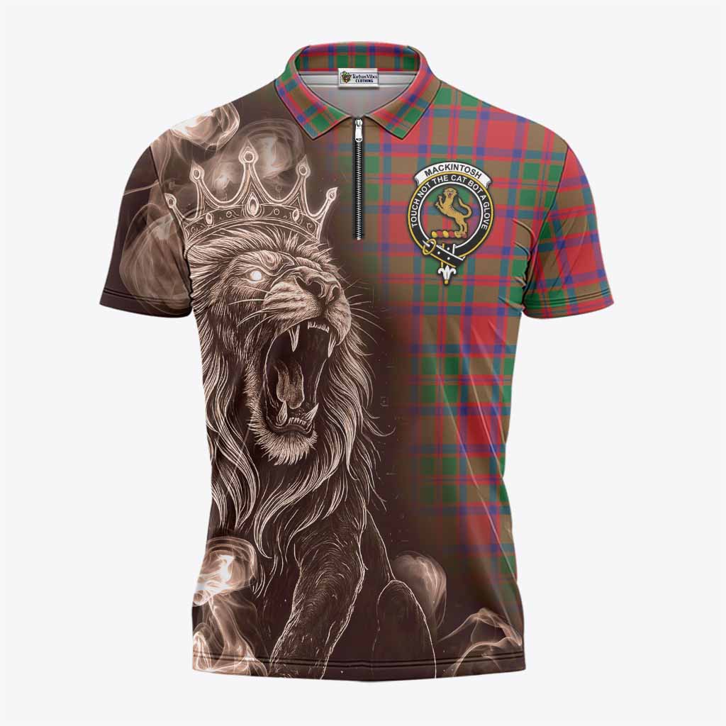 MacKintosh (McKintosh) Tartan Zipper Polo Shirt Roaring Lion Heritage