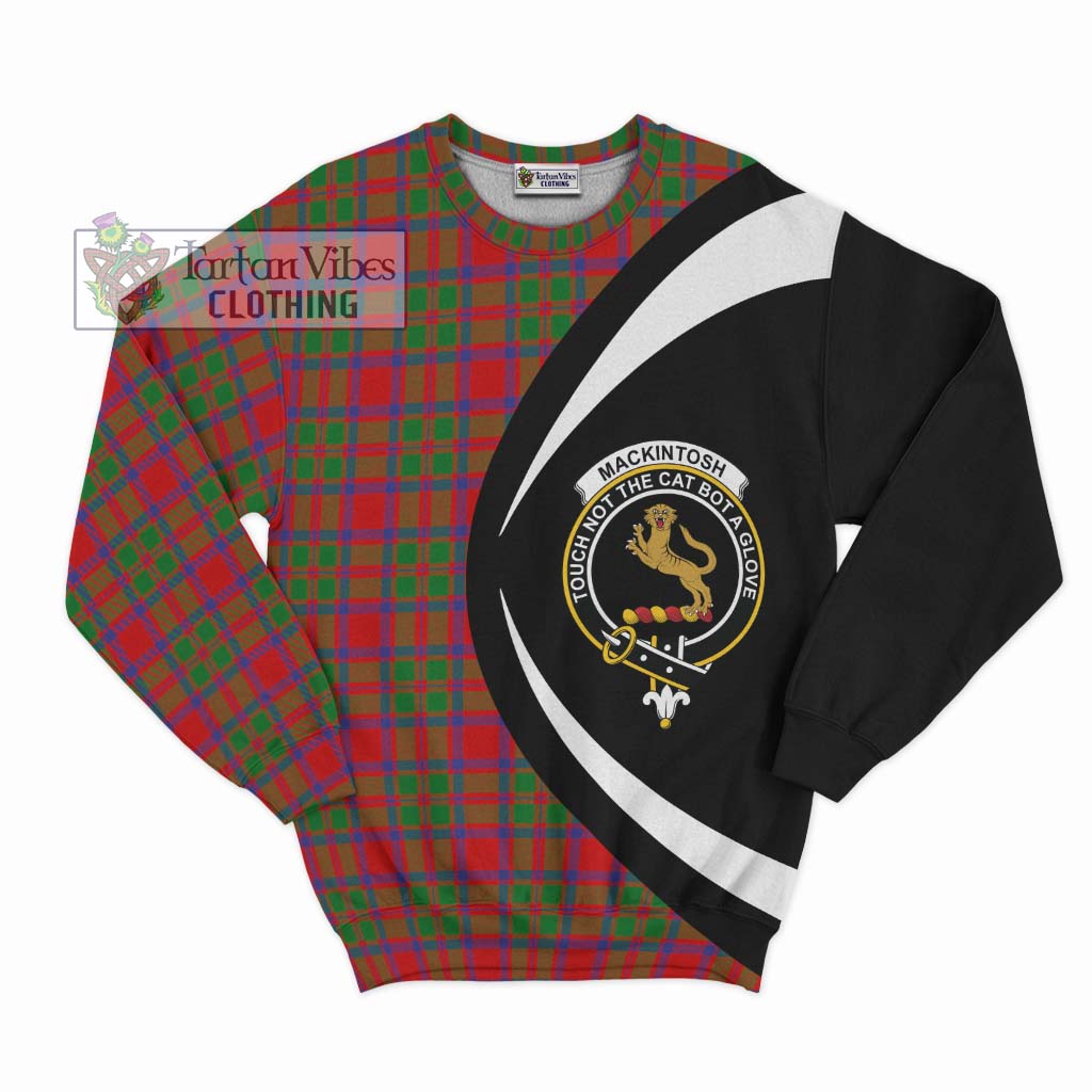 MacKintosh (McKintosh) Tartan Sweatshirt with Family Crest Circle Style Unisex - Tartan Vibes Clothing