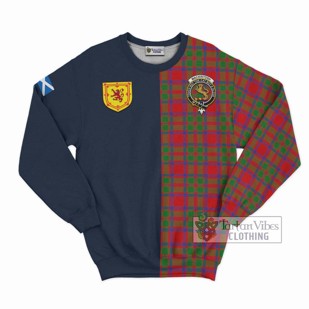 Tartan Vibes Clothing MacKintosh Modern Tartan Sweatshirt with Scottish Lion Royal Arm Half Style