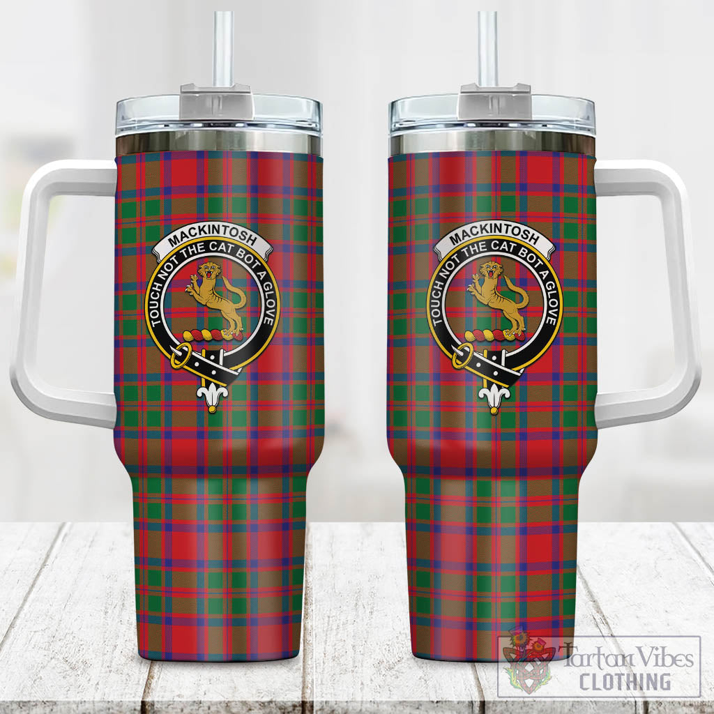 MacKintosh (McKintosh) Tartan and Family Crest Tumbler with Handle One Size 40 OZ - Tartan Vibes Clothing