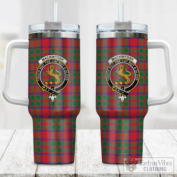 MacKintosh (McKintosh) Tartan and Family Crest Tumbler with Handle One Size 40 OZ - Tartan Vibes Clothing