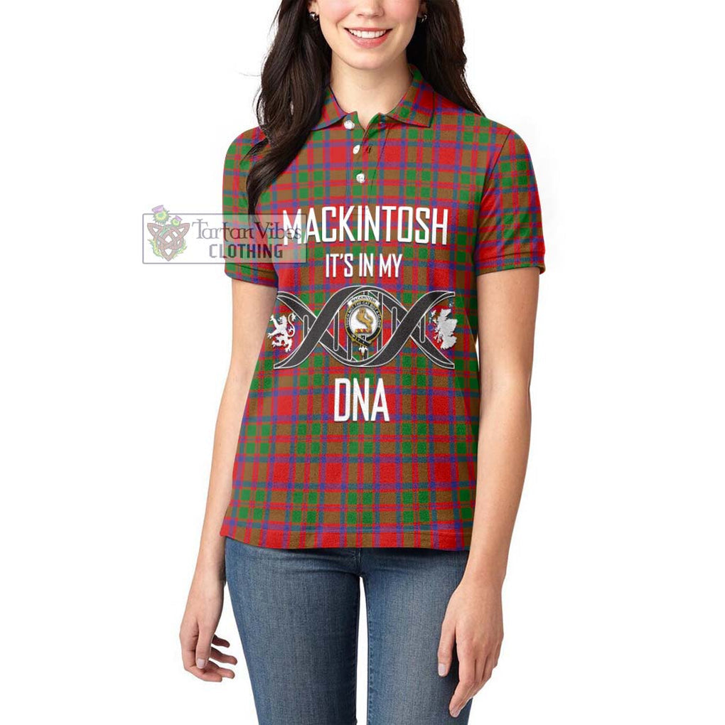 MacKintosh (McKintosh) Tartan Women's Polo Shirt with Family Crest DNA In Me Style Women - Tartanvibesclothing Shop