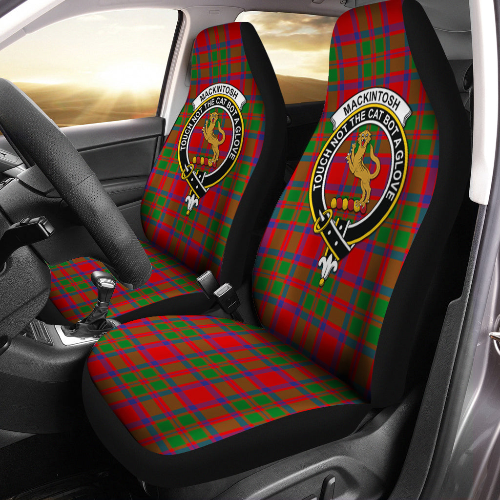 MacKintosh Modern Tartan Car Seat Cover with Family Crest One Size - Tartanvibesclothing