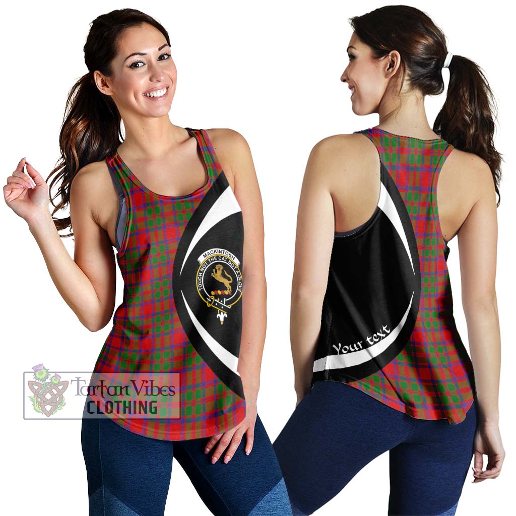 MacKintosh (McKintosh) Tartan Women's Racerback Tanks with Family Crest Circle Style 4XL - Tartan Vibes Clothing