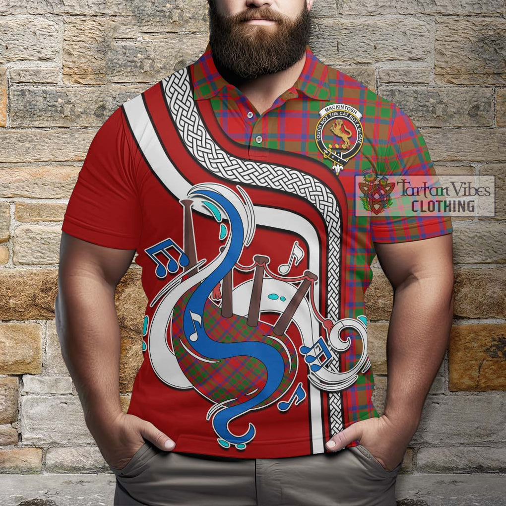 Tartan Vibes Clothing MacKintosh Modern Tartan Polo Shirt with Epic Bagpipe Style