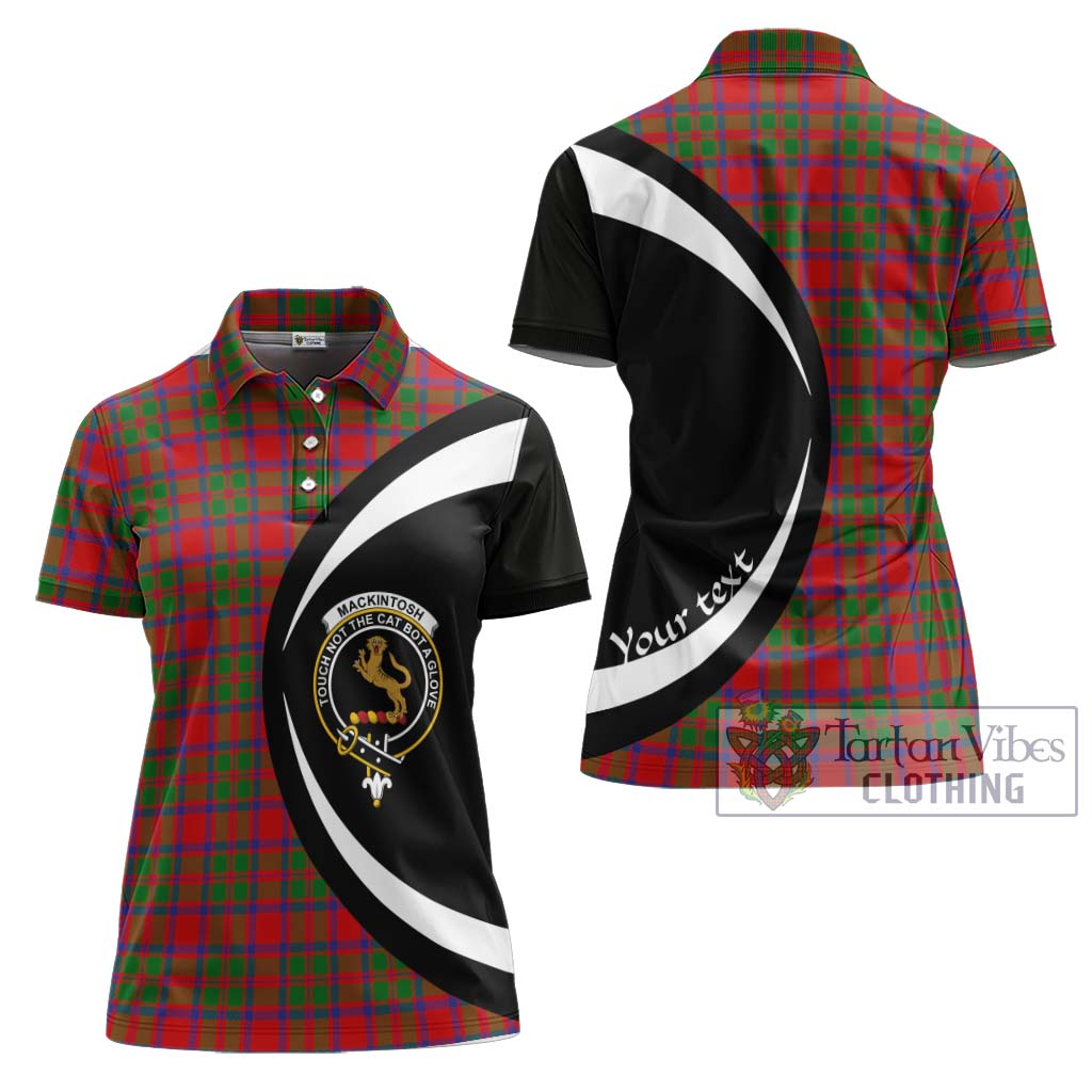 MacKintosh (McKintosh) Tartan Women's Polo Shirt with Family Crest Circle Style Women - Tartan Vibes Clothing