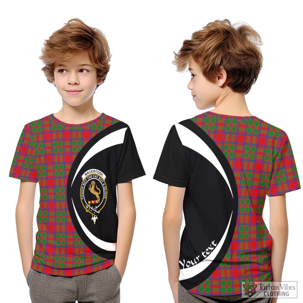 MacKintosh (McKintosh) Tartan Kid T-Shirt with Family Crest Circle Style Youth XL Size14 - Tartan Vibes Clothing