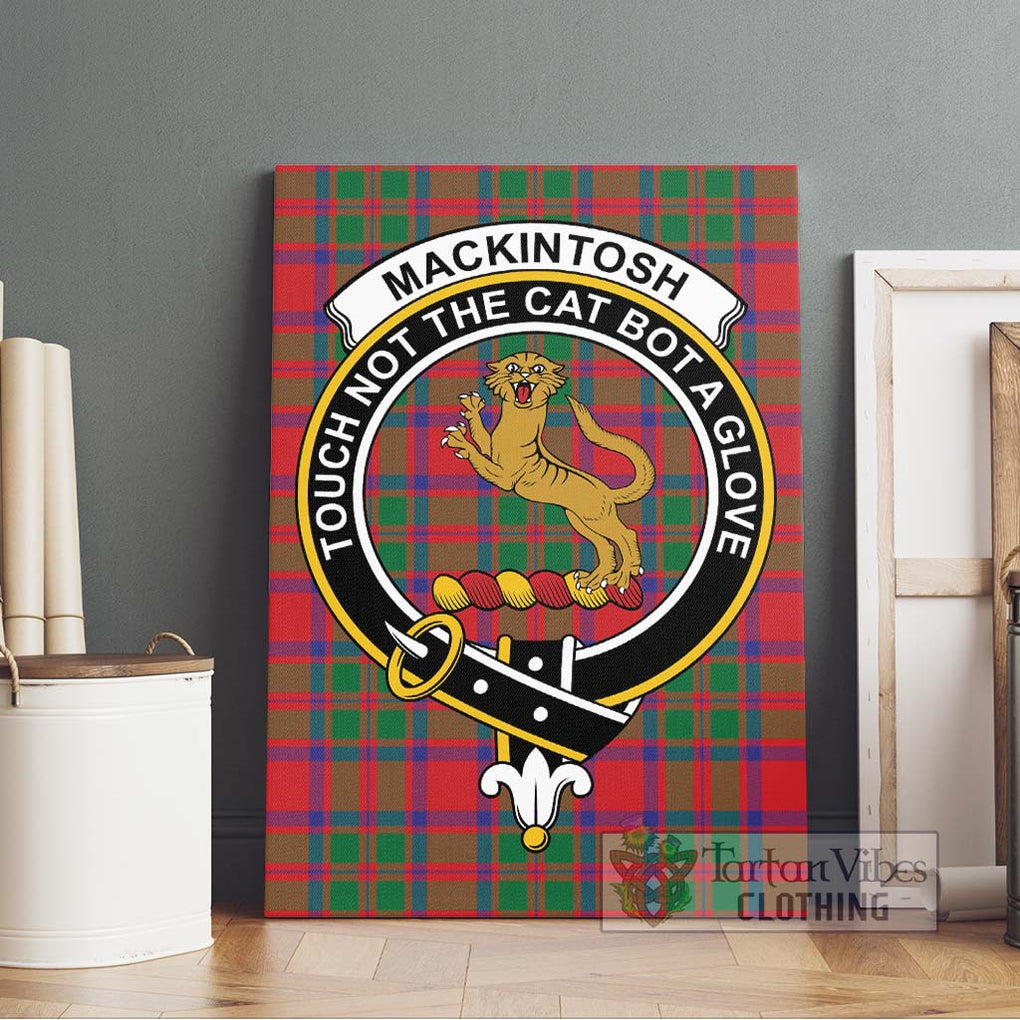 MacKintosh (McKintosh) Tartan Canvas Print Wall Art with Family Crest Without Frame - Tartan Vibes Clothing