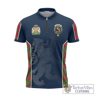 MacKintosh (McKintosh) Tartan Zipper Polo Shirt with Family Crest and Lion Rampant Vibes Sport Style