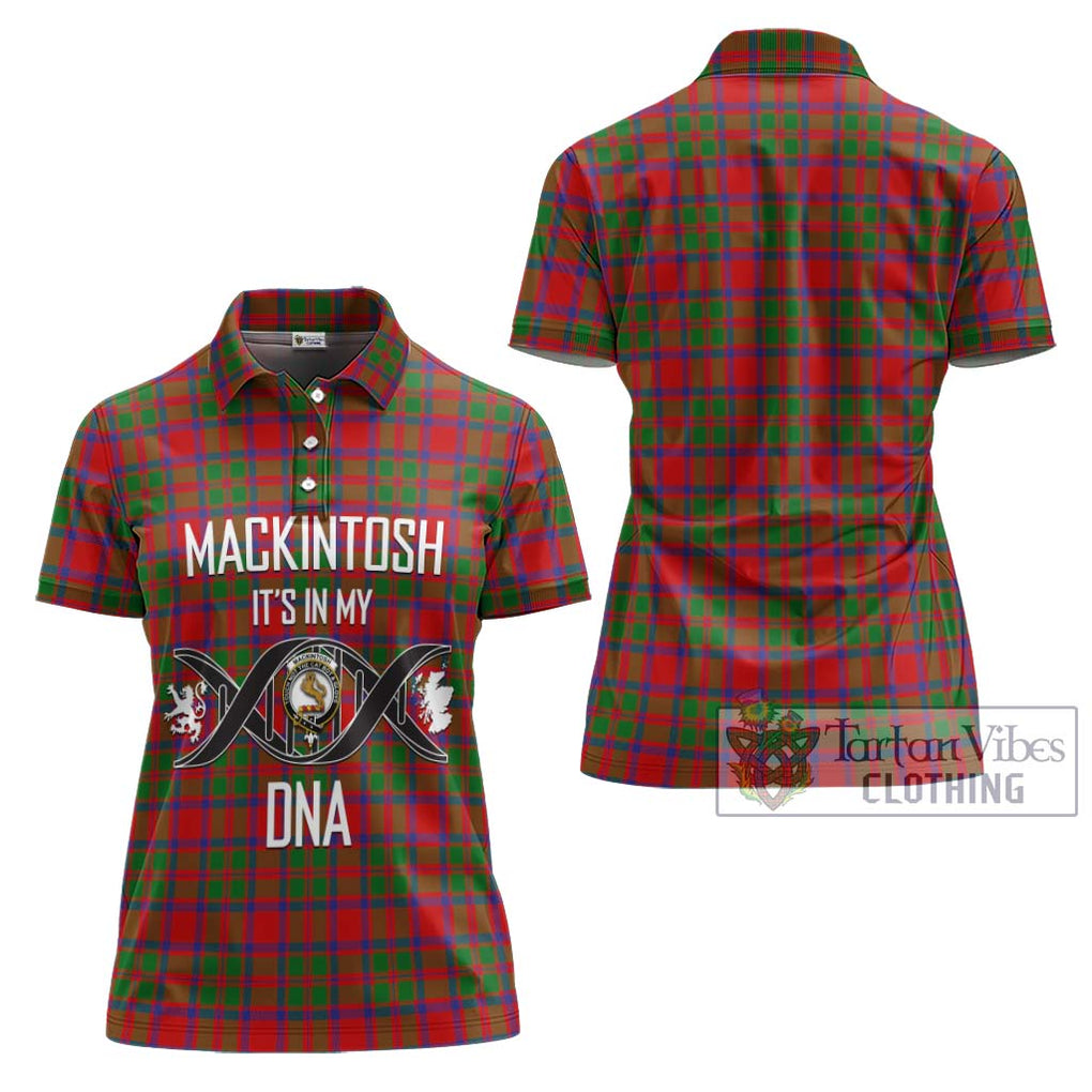 MacKintosh (McKintosh) Tartan Women's Polo Shirt with Family Crest DNA In Me Style - Tartanvibesclothing Shop
