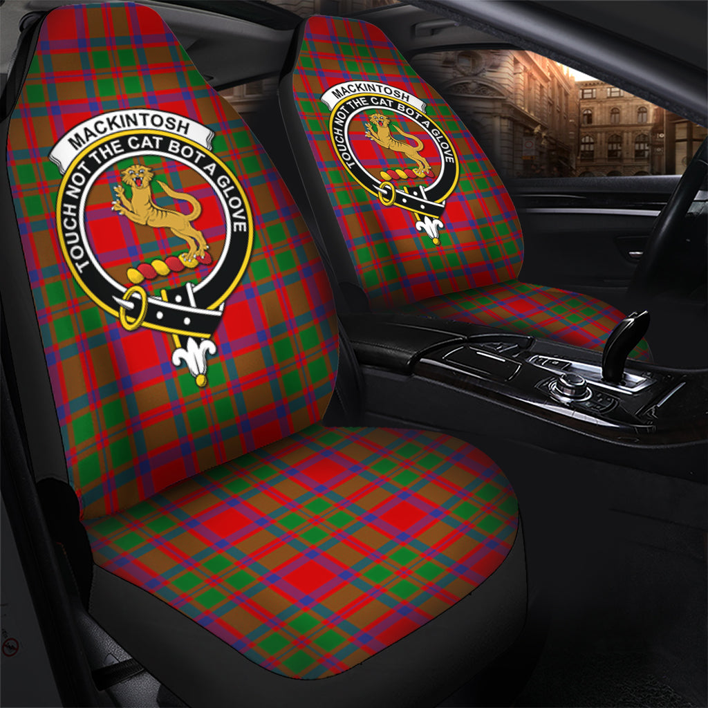 MacKintosh Modern Tartan Car Seat Cover with Family Crest - Tartanvibesclothing