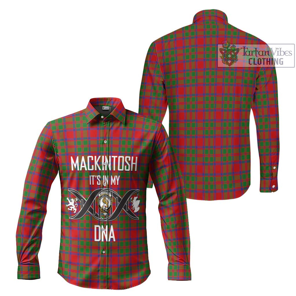 MacKintosh (McKintosh) Tartan Long Sleeve Button Shirt with Family Crest DNA In Me Style Men's Shirt - Tartanvibesclothing Shop
