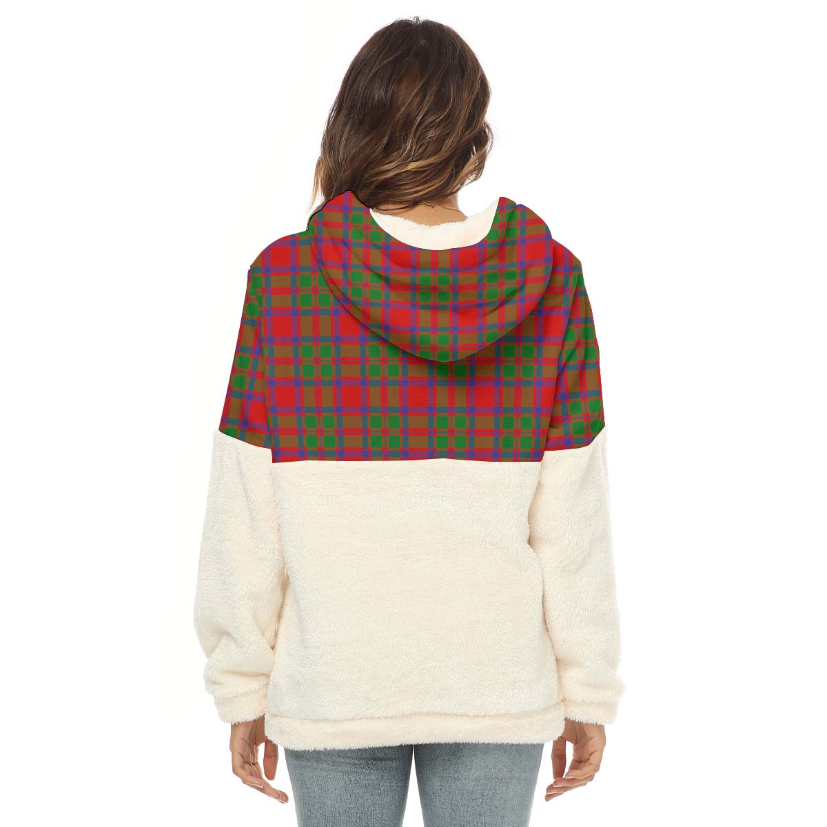 MacKintosh (McKintosh) Tartan Women's Borg Fleece Hoodie With Half Zip - Tartan Vibes Clothing