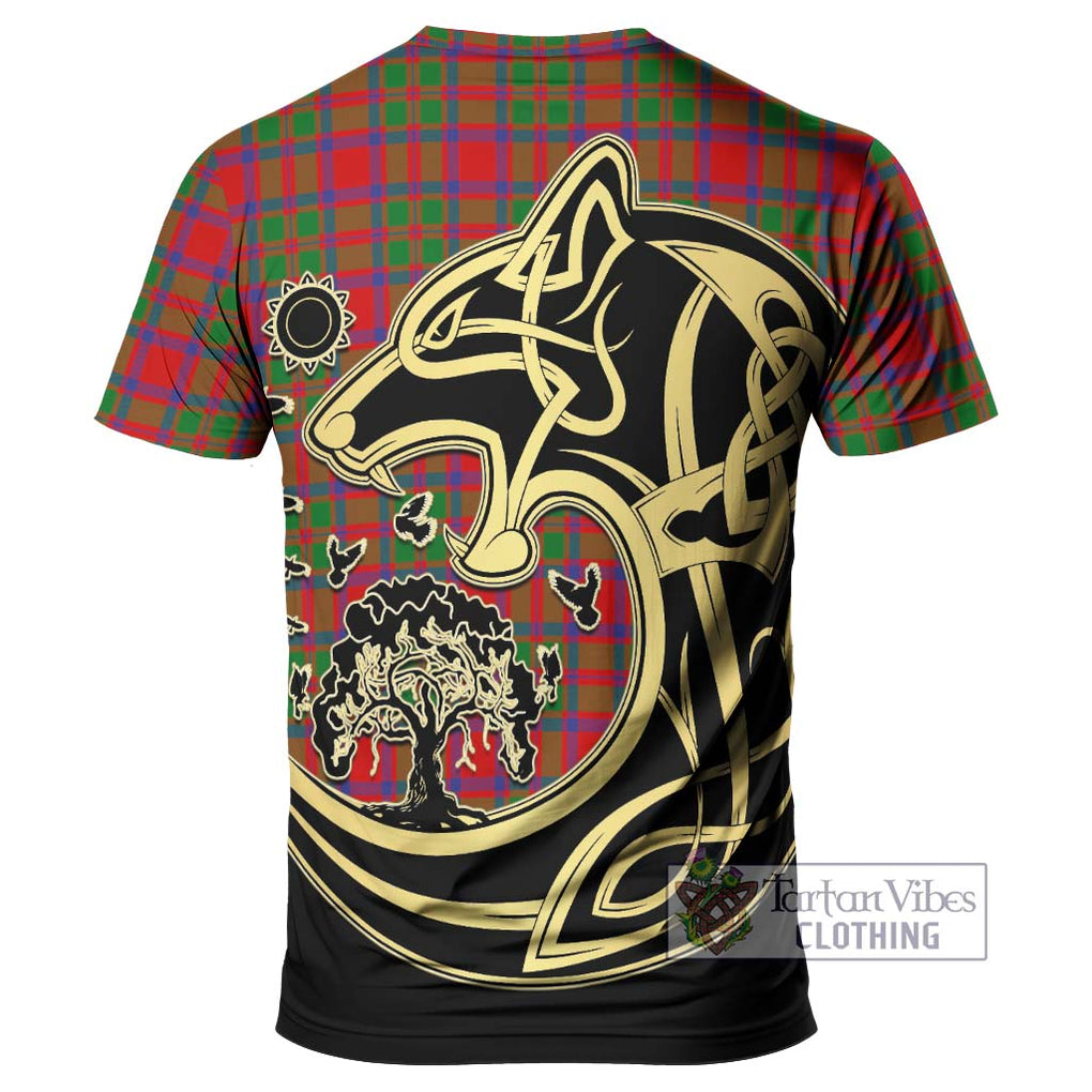 MacKintosh (McKintosh) Tartan T-Shirt with Family Crest Celtic Wolf Style - Tartan Vibes Clothing