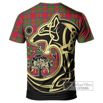 MacKintosh (McKintosh) Tartan T-Shirt with Family Crest Celtic Wolf Style - Tartan Vibes Clothing