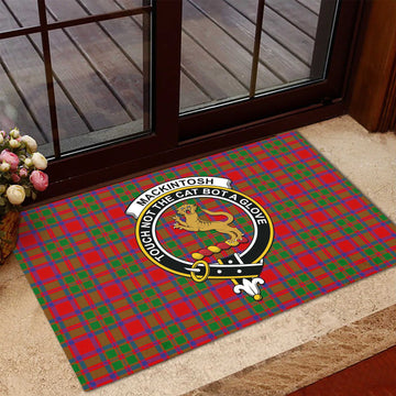 MacKintosh (McKintosh) Tartan Rubber Doormat with Family Crest
