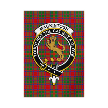 MacKintosh (McKintosh) Tartan Garden Flag with Family Crest