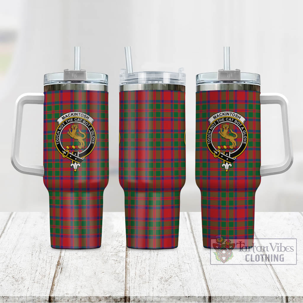 MacKintosh (McKintosh) Tartan and Family Crest Tumbler with Handle - Tartan Vibes Clothing