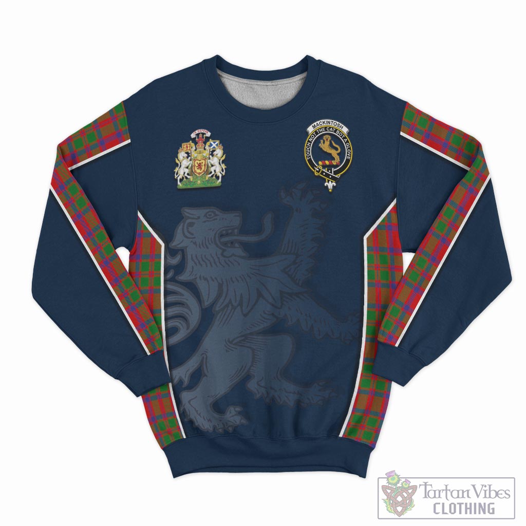 MacKintosh (McKintosh) Tartan Sweater with Family Crest and Lion Rampant Vibes Sport Style - Tartan Vibes Clothing