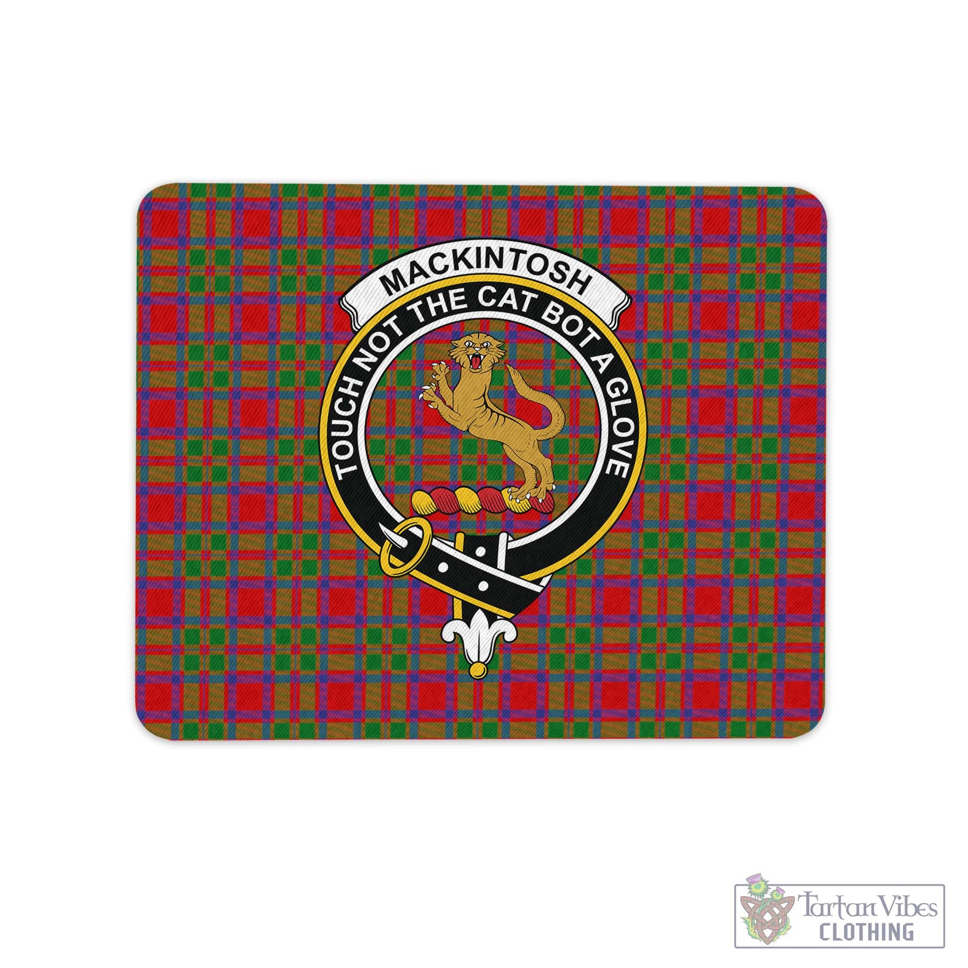 MacKintosh (McKintosh) Tartan Mouse Pad with Family Crest - Tartan Vibes Clothing