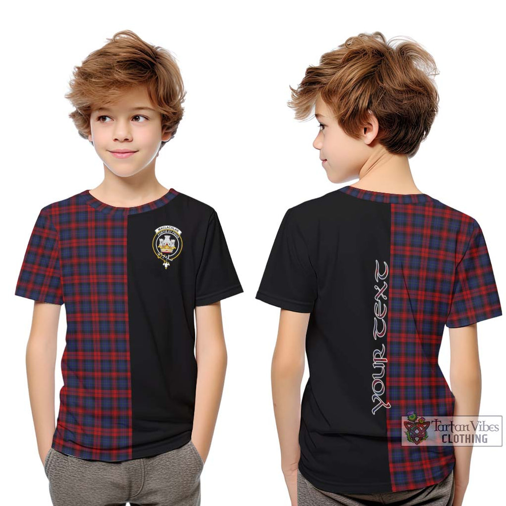 MacLachlan (McLachlan) Tartan Kid T-Shirt with Family Crest and Half Of Me Style Youth XL Size14 - Tartanvibesclothing Shop