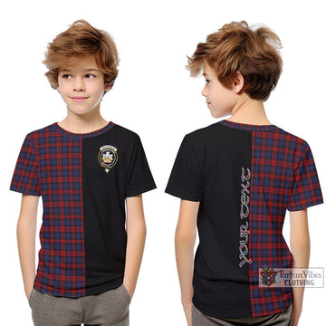 MacLachlan (McLachlan) Tartan Kid T-Shirt with Family Crest and Half Of Me Style Youth XL Size14 - Tartanvibesclothing Shop