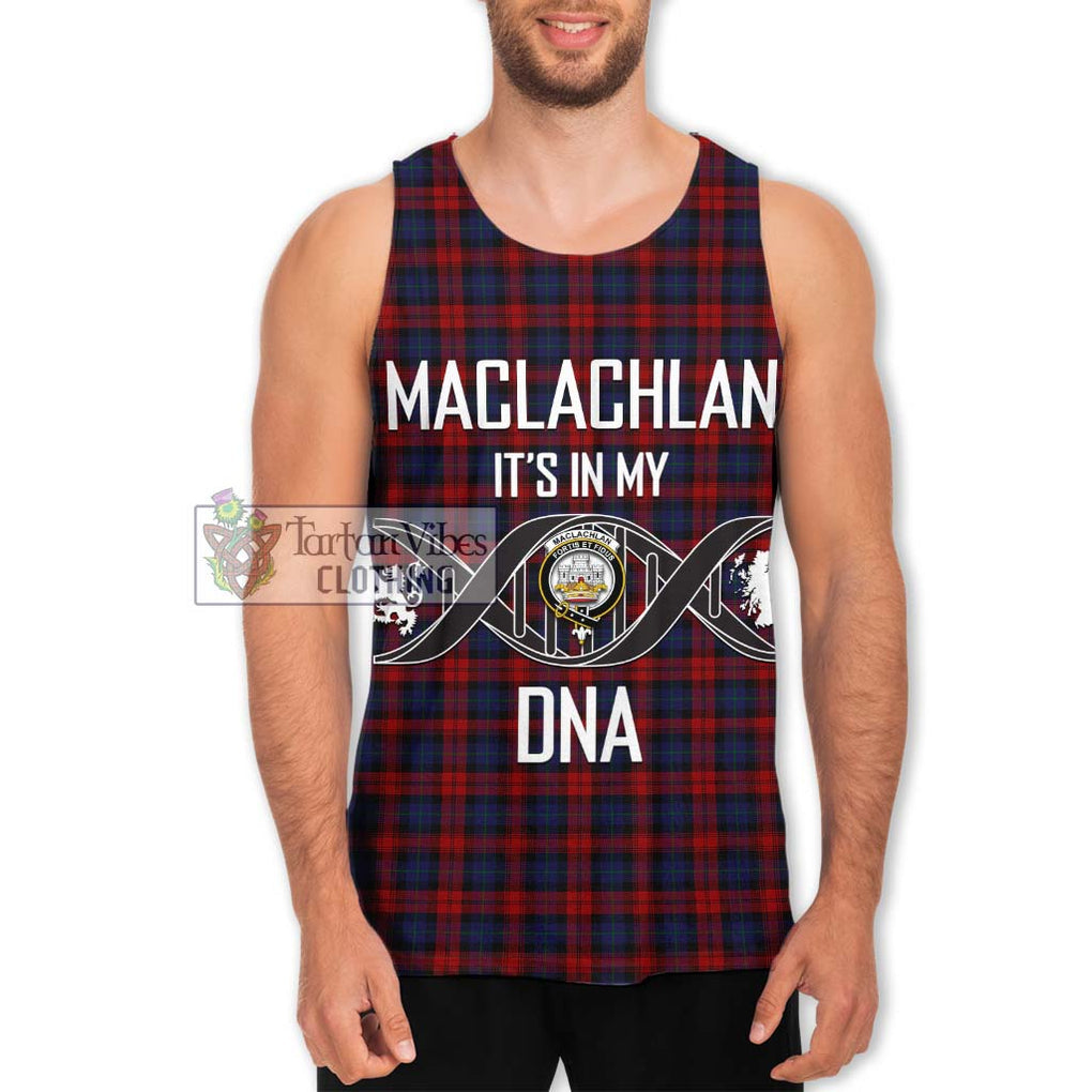 MacLachlan (McLachlan) Tartan Men's Tank Top with Family Crest DNA In Me Style Men - Tartanvibesclothing Shop